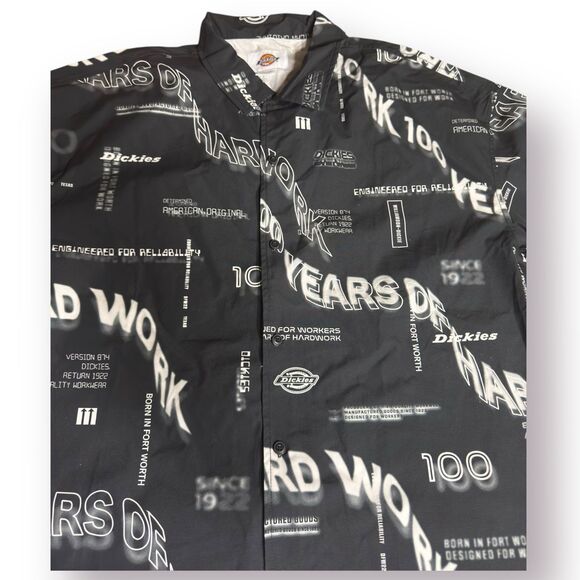 Dickies Mens Shirt 100 Years of Hard Work Anniversary Graphic Shirt Size XL - Picture 3 of 5